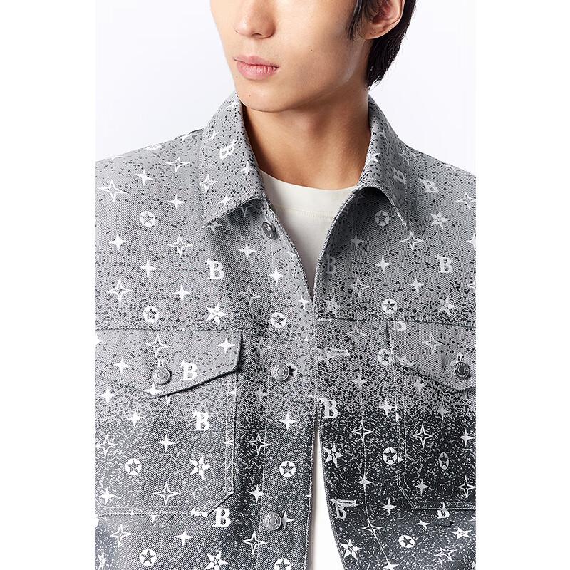 Peacebird Men's Gradient Denim Jacket