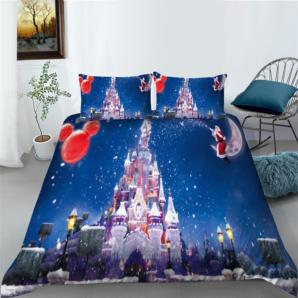 

Постельный комплект с рождественским узором и снежным принтом, комплект постельного белья, пододеяльник с наволочкой, домашняя детская постельная одежда для подростков UK King 220x240cm