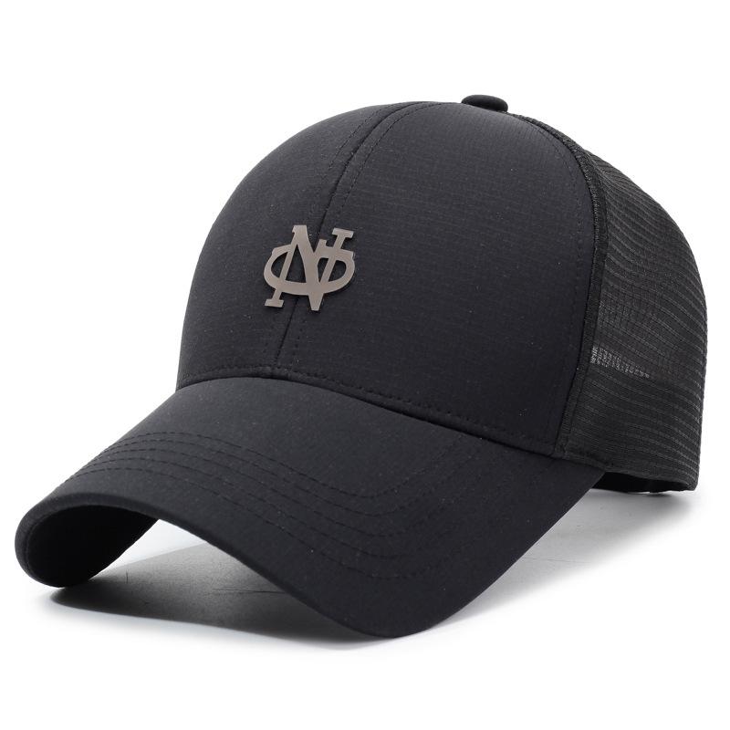 Men s Trendy Sun Protection Mesh Duckbill Hat - Spring/Summer Outdoor Baseball Cap чёрный