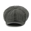 Denim Osmihranný klobouk pánský Britský baret Duck Tongue Painter Hat Retro Newsboy Hat
