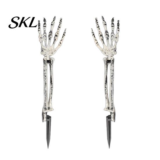 Halloween Home Decoration Decoration, Plastic Skeleton Hand Yard Stake, Realistic Bone Prop for Outdoor Festive Decor Garden Decor, Spooky Party
