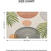 Mid Century Placemats Set of 4, Boho Abstact Sunset Leaf Stripe Decorative Table Mat 12 x 18 Inch Heat Resistant Non Slip Line Fabric Summer Place