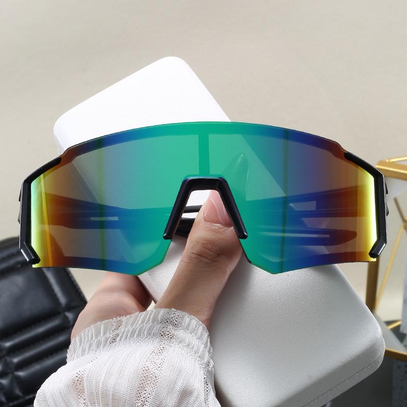 Outdoor Sports Sunglasses New  Women Fashion Large Frame Design Goggles Simple Style Unisex  Integrated Sun Glasses