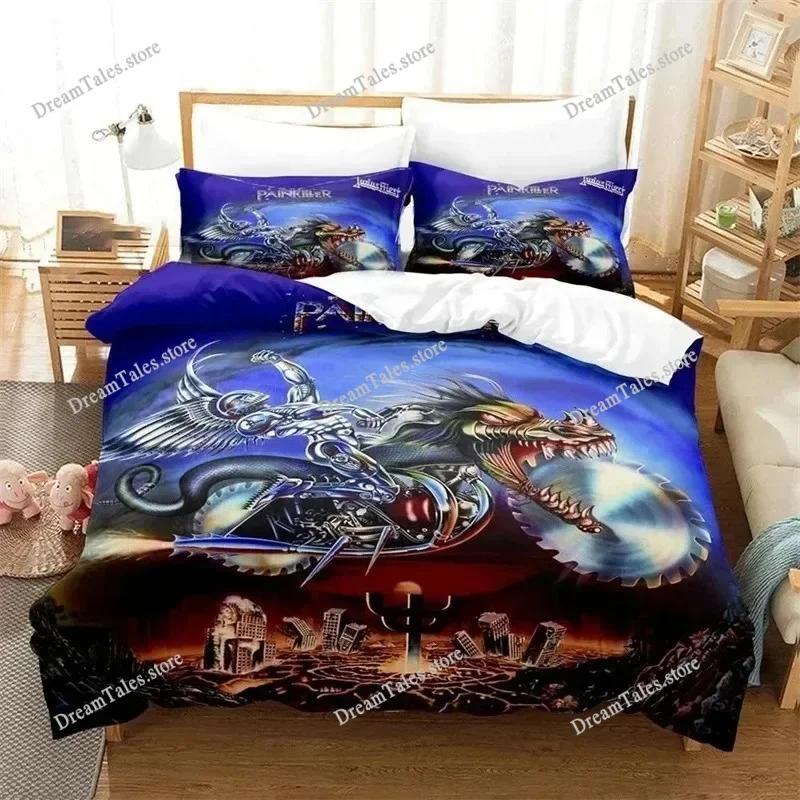 Hip Hop Band Judas Priest Bedding Set Boys Girls Twin Queen Size Duvet Cover Pillowcase Bed Kids Adult Fashion Bed Set741