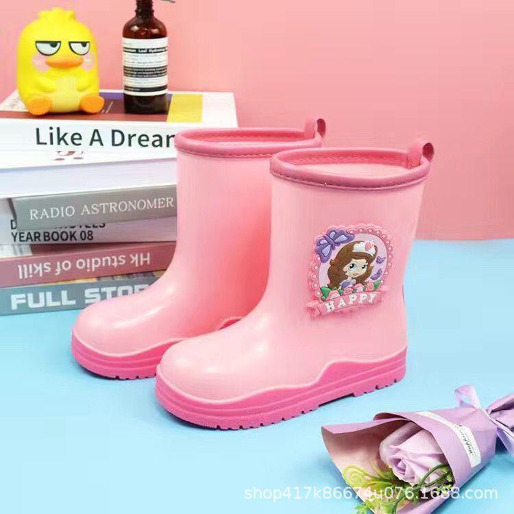 

Детские нескользящие резиновые сапоги от дождя - дизайн в виде китайского Супермена, теплые водонепроницаемые бахилы для школьников 33 (fits size 30) - 19.5cm