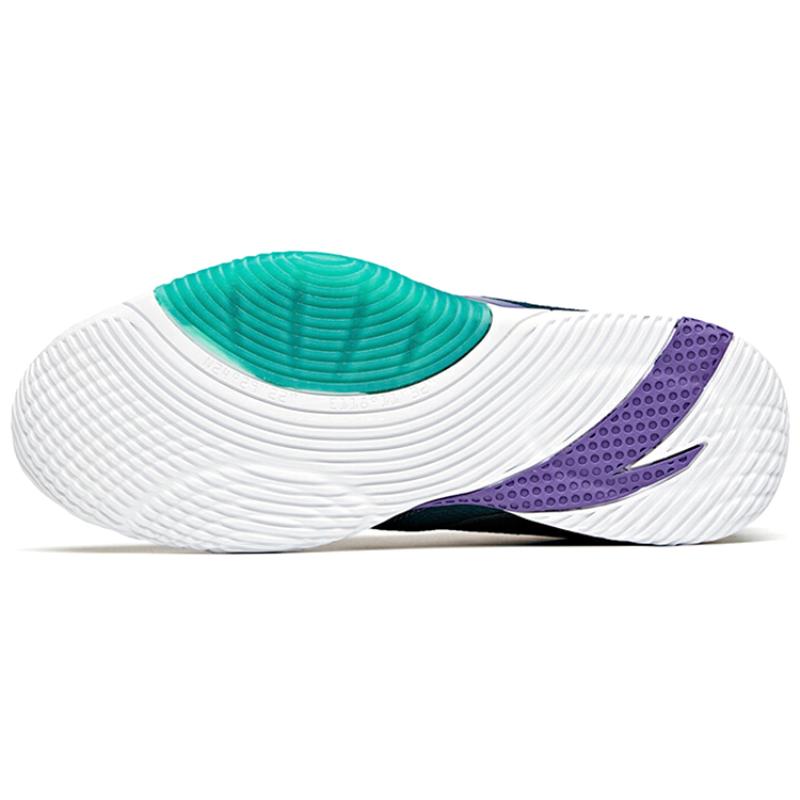 ANTA UFO3.0 Basketball Shoes Men's Mid top Heather Blue/Parrot Green/Anta White Sneakers 112111602-1