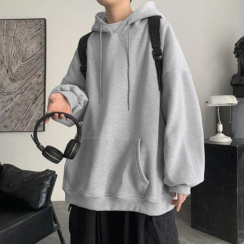 Herren Casual Loose Fleece Hoodies Solid Cotton Pullover Kapuzenpullover Unisex Winter Hoodies Sweatshirt