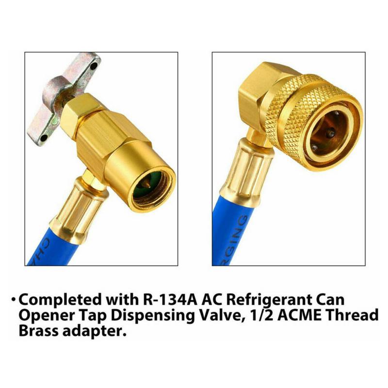 R134A Kit de reîncărcare a frigiderului Setul de robinet pentru cutie frigorifică R134AR12 Kit de reîncărcare a frigiderului Deschizător de robinet Unelte pentru supapă de distribuire