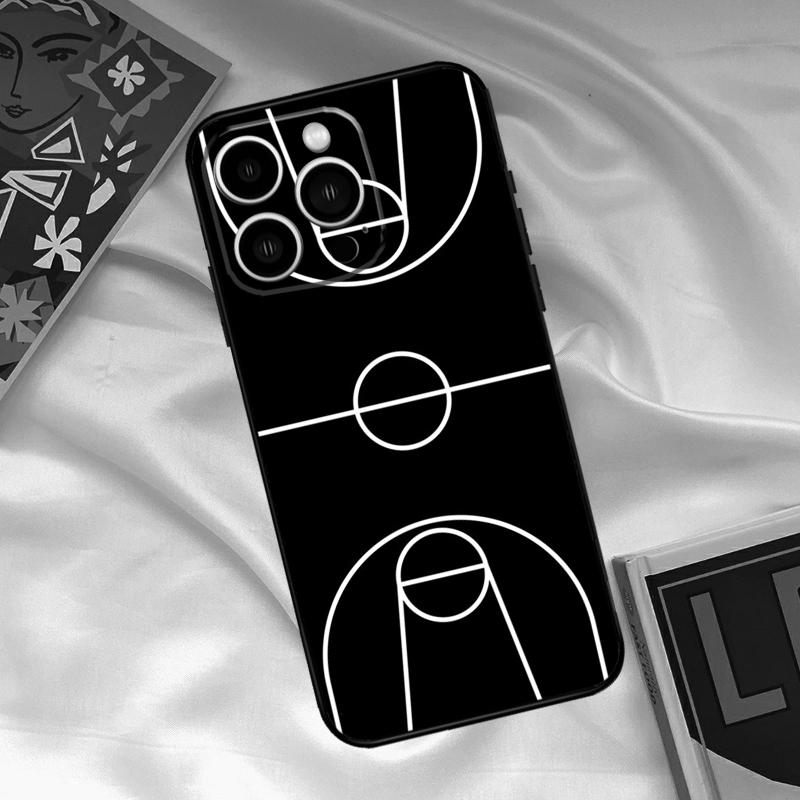 Basketball Court Phone Case For iPhone 16 14 13 12 11 15 17 Pro Max 15 16 Plus 13 Mini 16e 17 Air Funda Cover