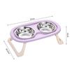 Stainless Steel Dog Bowl Foldable Cute Cat Bowl Double Bowl Leak-Proof Pet Bowl Cat And Dog Feeding Bowl Dog Rice Bowl
