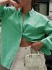 Summer 2025 Women's Casual Striped Long-Sleeve Shirt