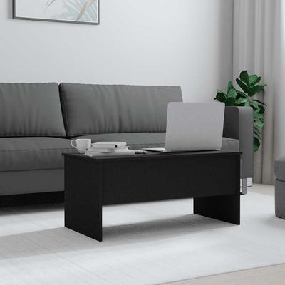 Coffee Table Black 102 X 50.5 X 46.5 Cm Particleboard