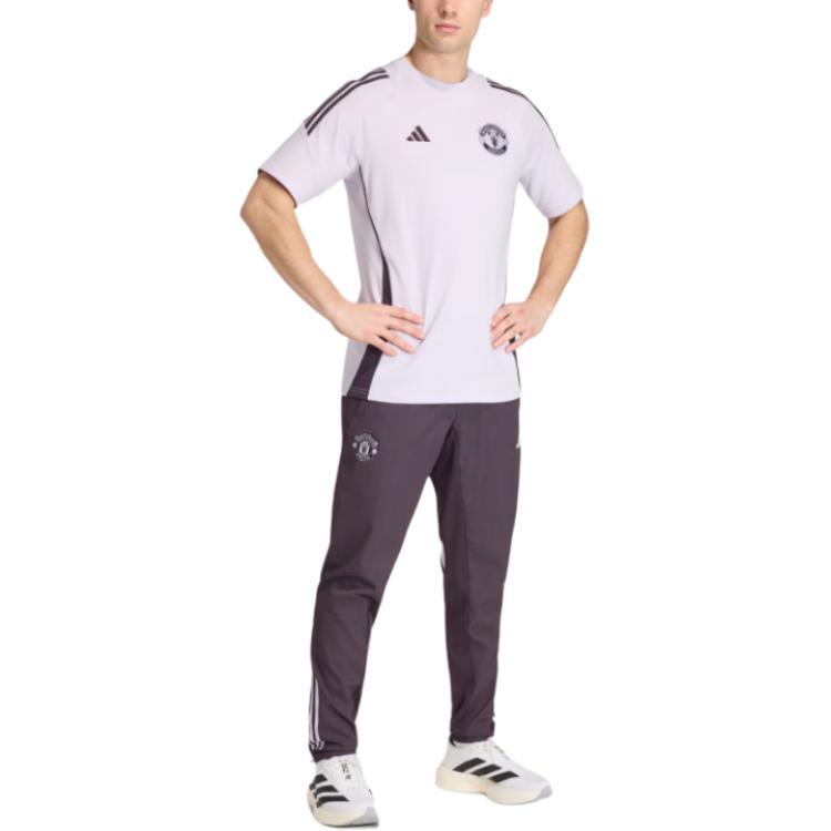 adidas Manchester United Tiro 25 Striped Crew Neck T-Shirt Men Tops KA8925