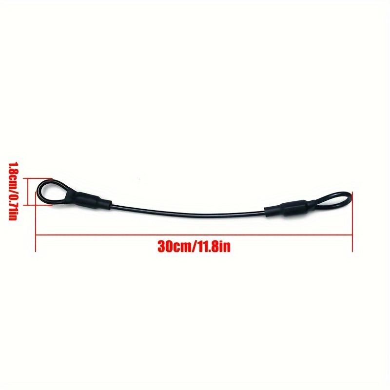 30cm Universal Motorcycle Helmet Anti-theft Rope - Stainless Steel Wire