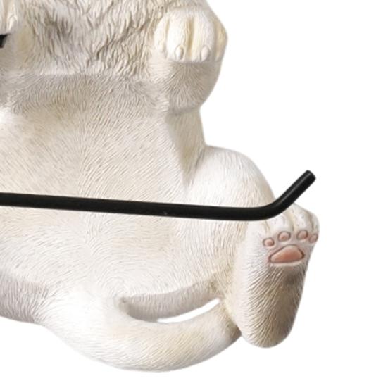Wall-Mounted Toilet Paper Holder Tissue Roll Dispenser Realistic 3D Cat Shape Bathroom Kitchen Tissue Dispenser Rack