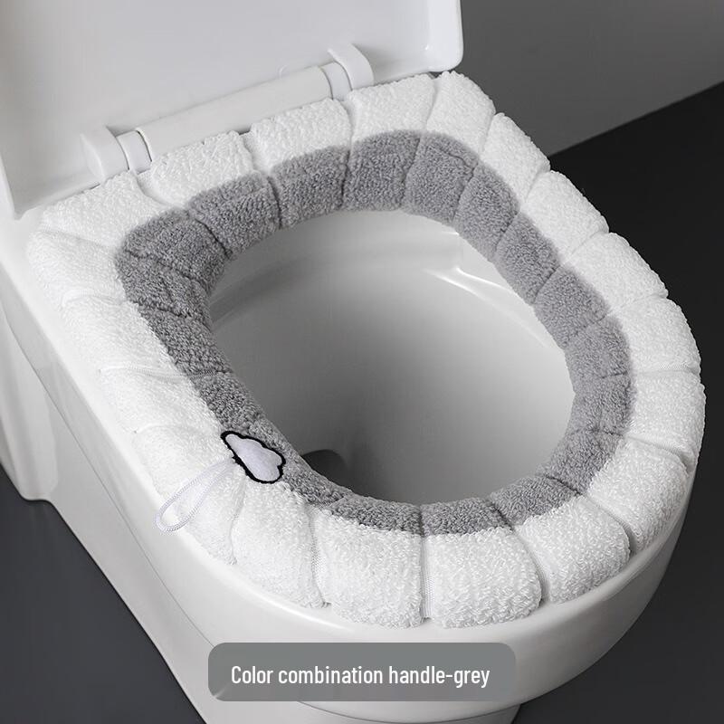 Fumede Thickened Plush O-Shape Toilet Seat Cover