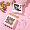 16pcs Square Foldable Creative Cardboard Box Gift Box with Window White 14x14x5cm