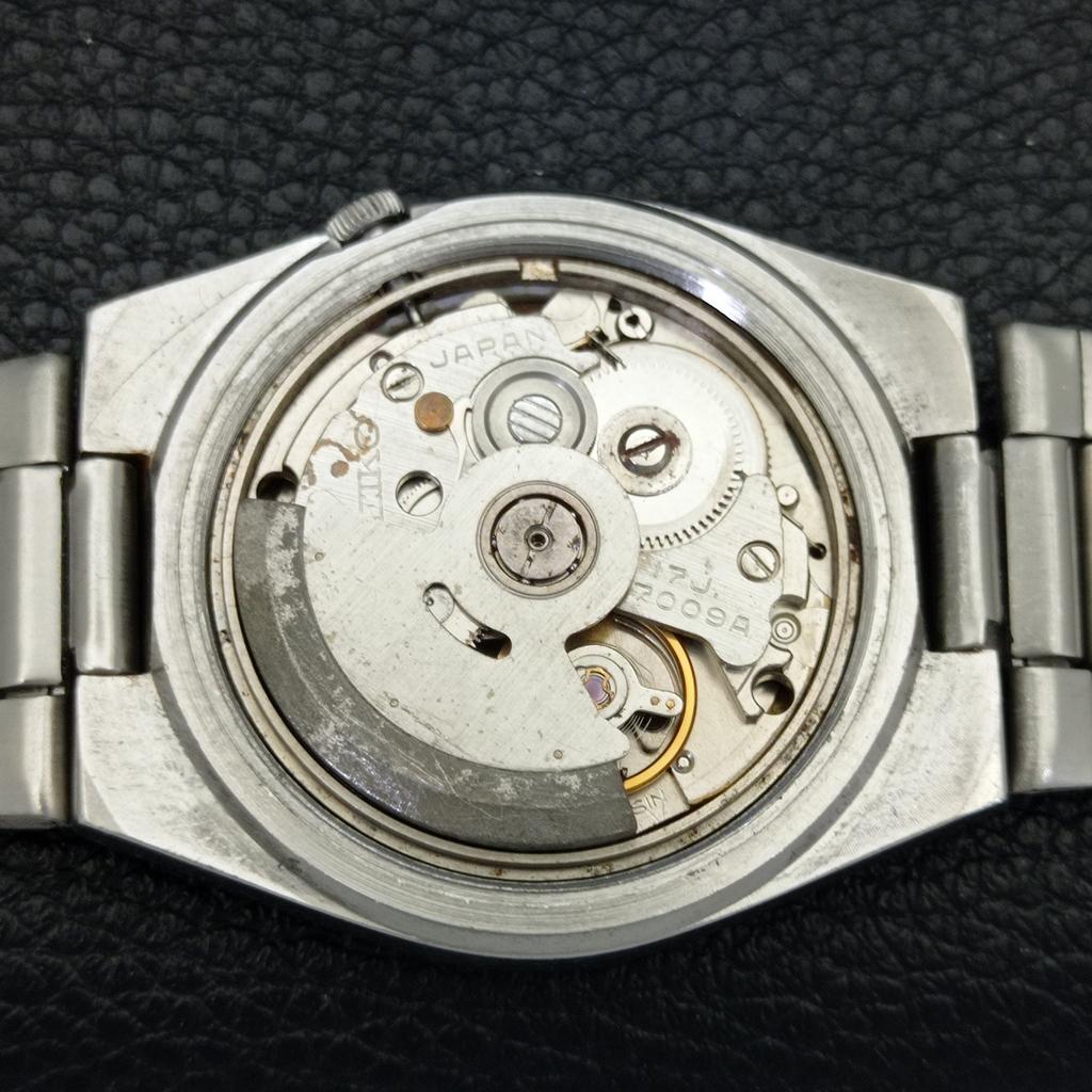 GENUINE VINTAGE SEIKO 5 AUTOMATIC JAPAN 7009A MENS MAROON DIAL WATCH A701397-5 R206a-a701397