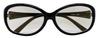 Az Senior Glasses 002R Super Elastic Temple FaceTrick Gold Lens Ladies Reading Glasses Black Frame [FaceTrick Label] TR-90 ARGG3107-1 +1.50