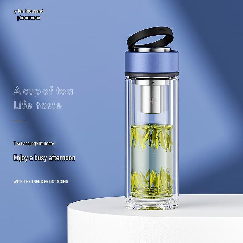 WANXIANG Portable Single-Layer Heat-Resistant Glass Water Bottle