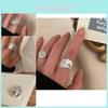 Trendy Korean Style Dark Elegant 925 Pure Silver Adjustable Ring For Her