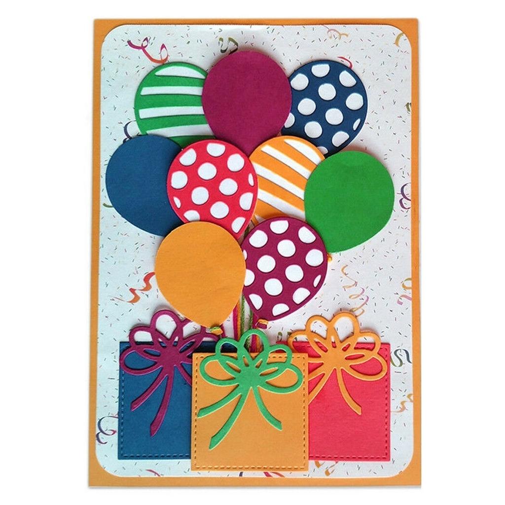 6PCS/lot Balloons Metal Cutting Dies Stencil Die Cut Scrapbooking Craft Stamps