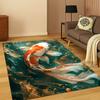 3D Tai Chi Fish Carp Nature Carpet Carpet Rug for Sofa Bedroom Living Room Doormat Home Decor,Kid Game Area Rug Non-slip Mat