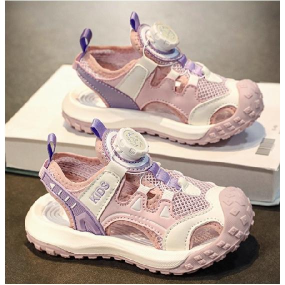 

2026Summer Rotating Buckle Boys Closed-Toe Large Size Children s Shoes27-38Girls sandals are slip-resistant, wear-resistant, and have a protective 38Inner Length23.5cm рожевий