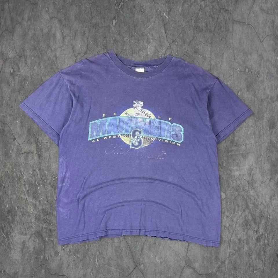 

2001 Seattle Mariners West Devision Champions Faded Blue T-Shirt Sz XL S