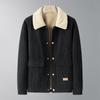Men's Suede Plush Jacket: Warm, Thickened, Casual Wear for Spring, Autumn, and Winter