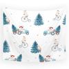 Home Decor Tapestry Christmas Snow Psychedelic Print Tapestry Wall Living Room Room Decor Background Fabric Tapiz Navideño