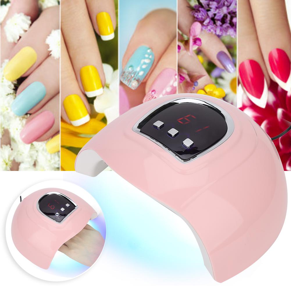 54W USB Intelligent LED UV Gel Lamp Curing Machine Nail Polish Dryer Manicure ToolNail Dryer