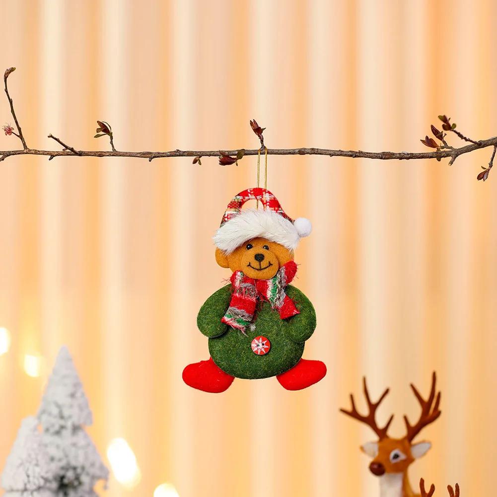 Christmas Tree Doll Hangings Christmas Family Party Dress Up Fabric Art Dance Raise Your Hand Pendant Evening Party Decoration