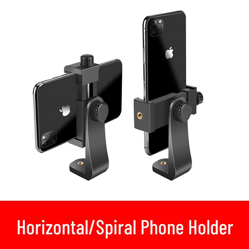 Nastavitelný držák na klip pro mobilní telefon pro fotografování a živé vysílání - Podporuje horizontální/vertikální záběry s kulovou hlavou pro stativ