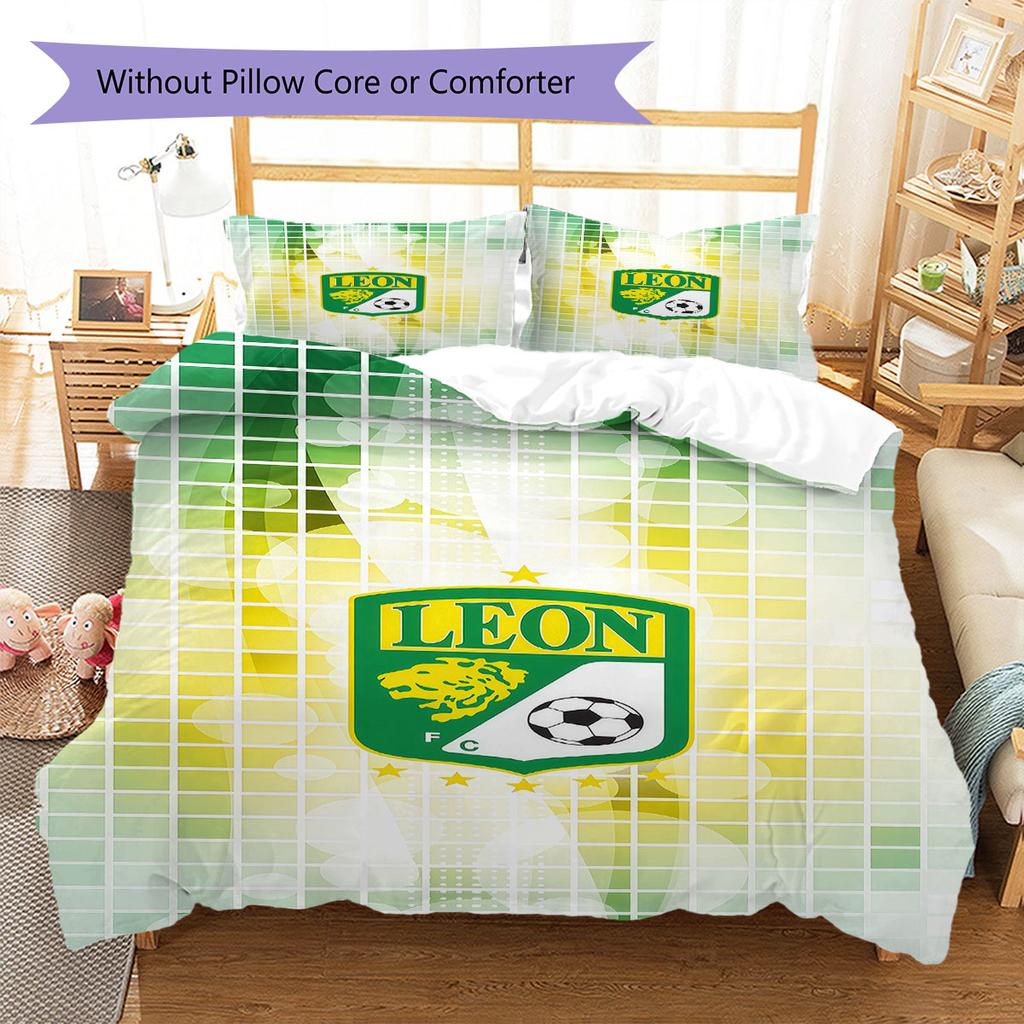 Club Leon Pattern Bedding,Quilt Set Quilt Cover Pillowcase Home Birthday Gift(1 * duvet cover + 2 * pillowcase, without core)