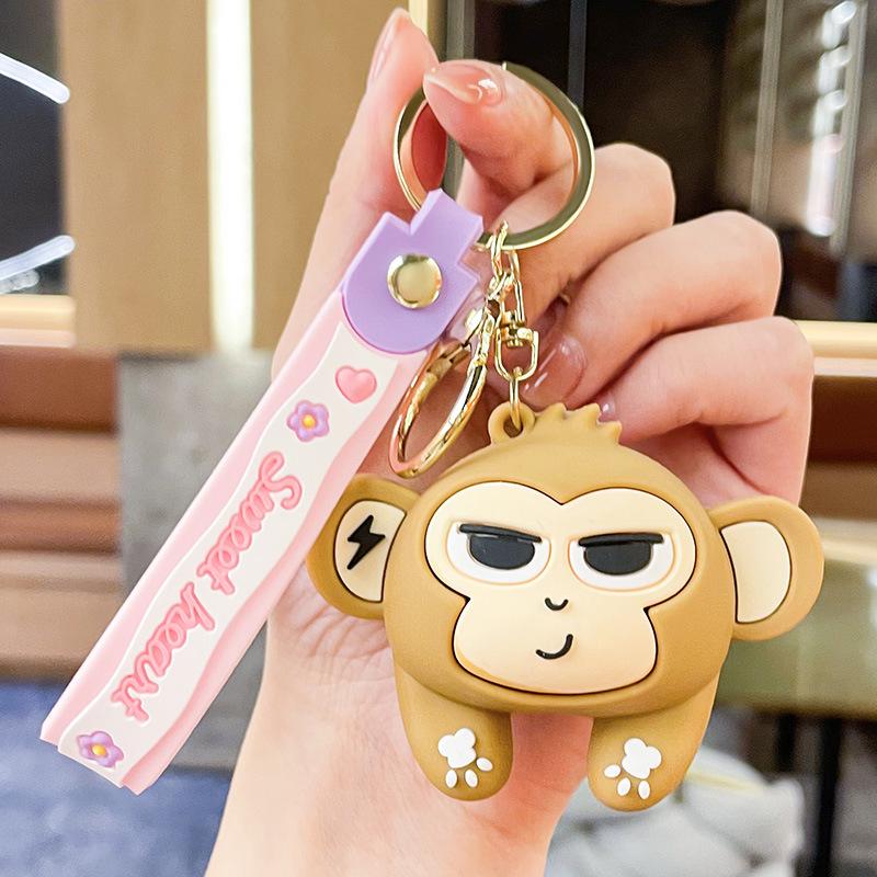 Refillable Sanrio Luminous Glitter Bubble Bead Keychain Pendant - Trendy Women's Bag Charm