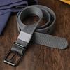 Minimalist Stylish Design Men Lightweight Woven Canvas Belt With Metal Clasp