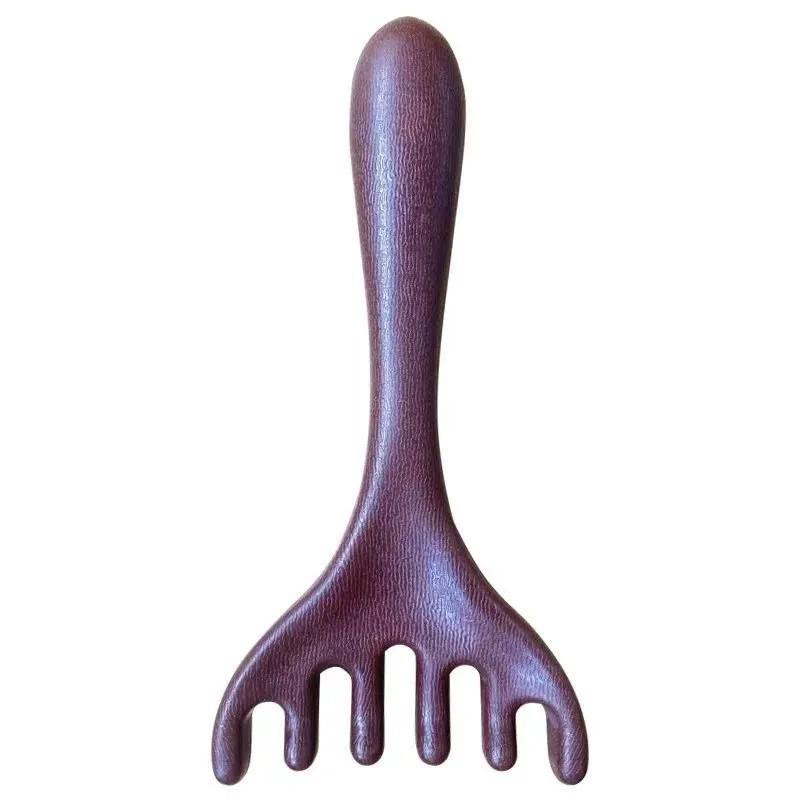 Six-Claw Dual-Use Deer Antler Head & Scalp Massage Comb for Gua Sha and Meridian Therapy