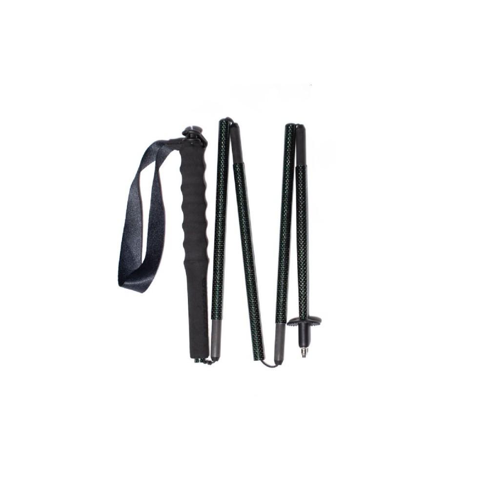 Silver Carbon Fiber Ultra-light Foldable Trekking Poles for Hiking, Camping, and Mountaineering