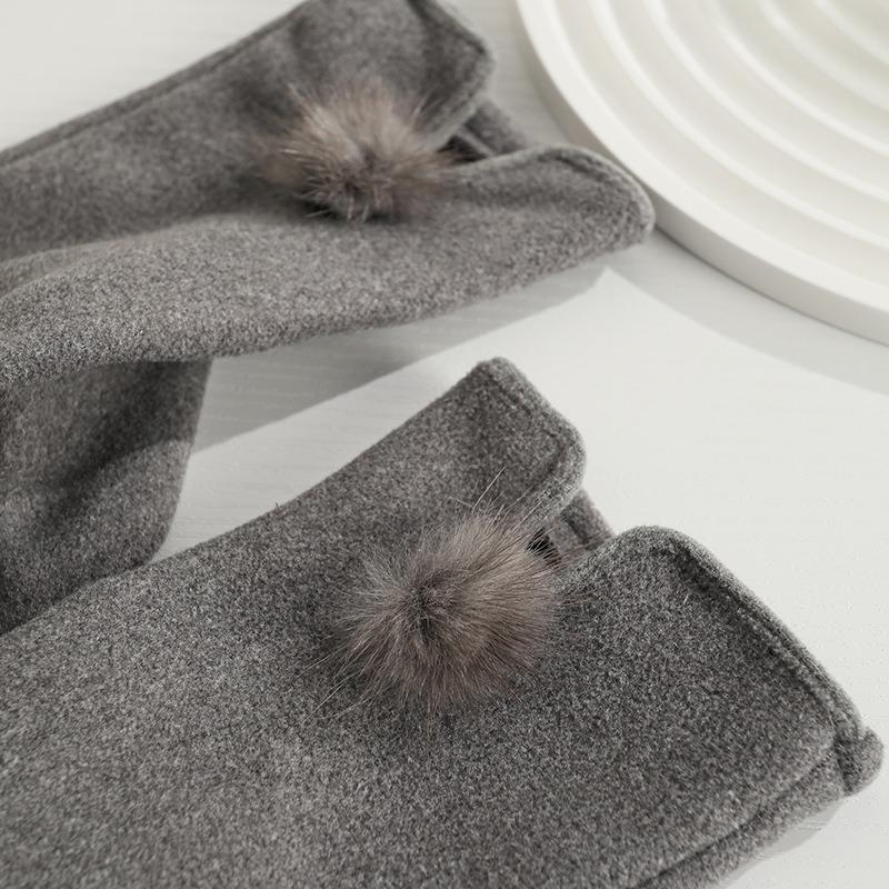 Warm Gloves Women's Outdoor Riding Driving Electric Vehicle Windproof Velvet Autumn and Winter Autumn and Winter Gloves