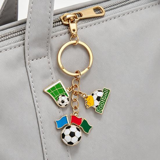Football Peripheral Keychain, Football Jersey Keychain with Enamel Color, Lightweight Portable Sports Fan Accessory