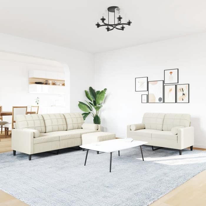 VidaXL Ensemble de canapés 3 pcs avec coussins et traversins velours 3278429