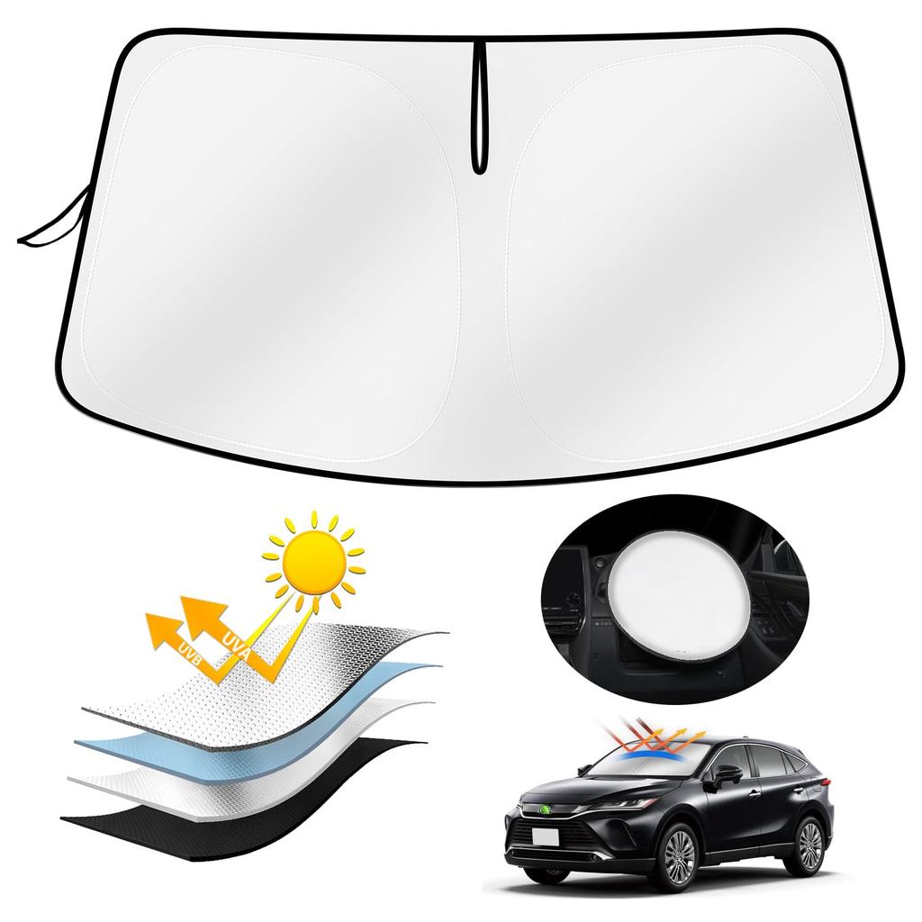 AUTO SPEC Toyota Harrier 80 Series Front Harrier 80 Series Windshield Blackout Front Designed Specifically for Vehicles from June 2020 UV Sun Heat