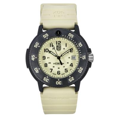 Original Navy Seal EVO Rubber Strap Beige Dial Quartz Diver's XS.3010.EVO.S 200M Men's Watch
