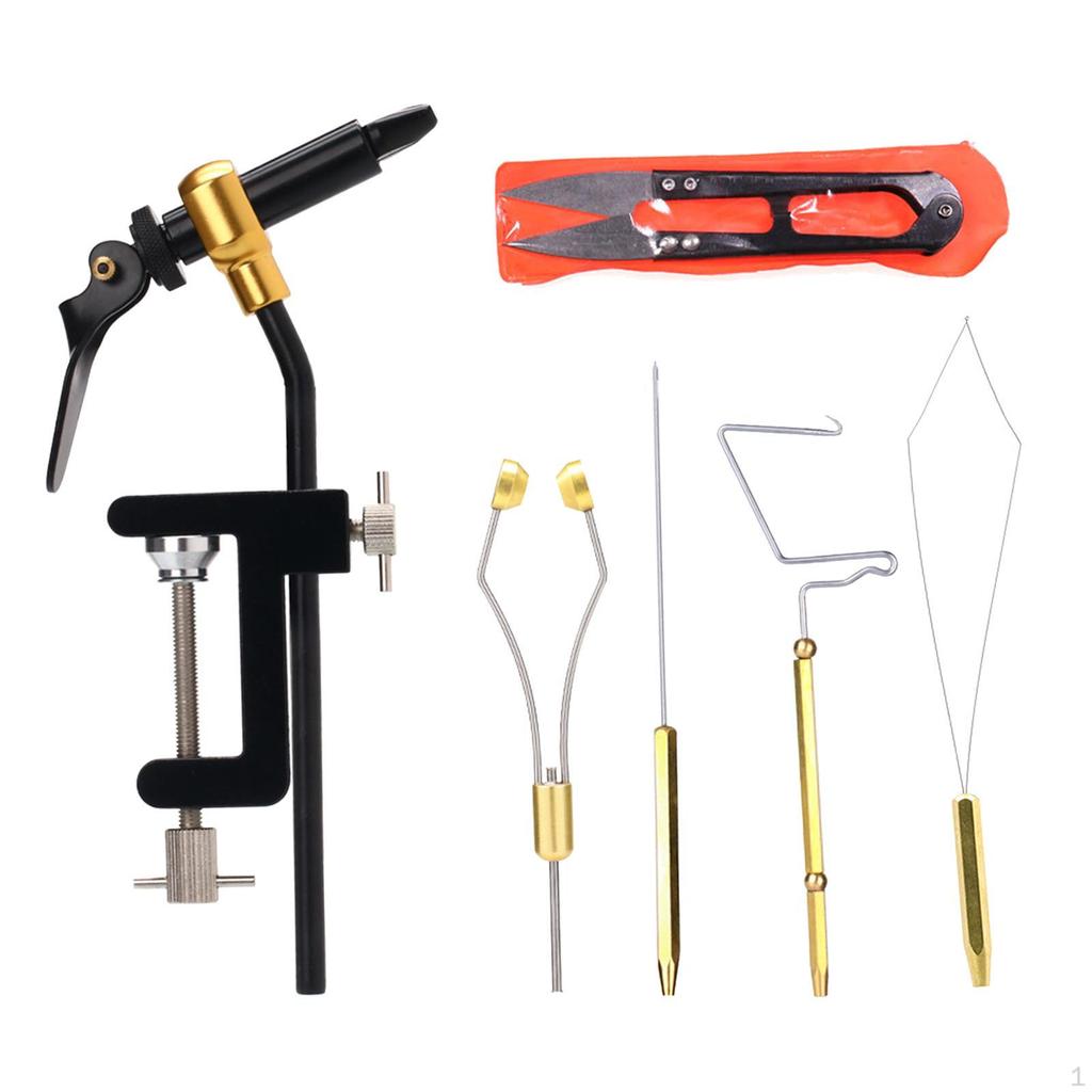 Fly Tying Tools Bobbin Holder Premium Fishing Hook Portable Metal Scissors