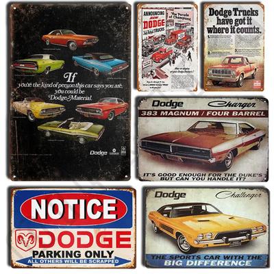 Cartelli Metallici in Latta Dodge RAM Solo Parcheggio, Poster Retrò per Casa Camera da Letto Garage Bar Club Decorazione Artistica da Parete Vintage
