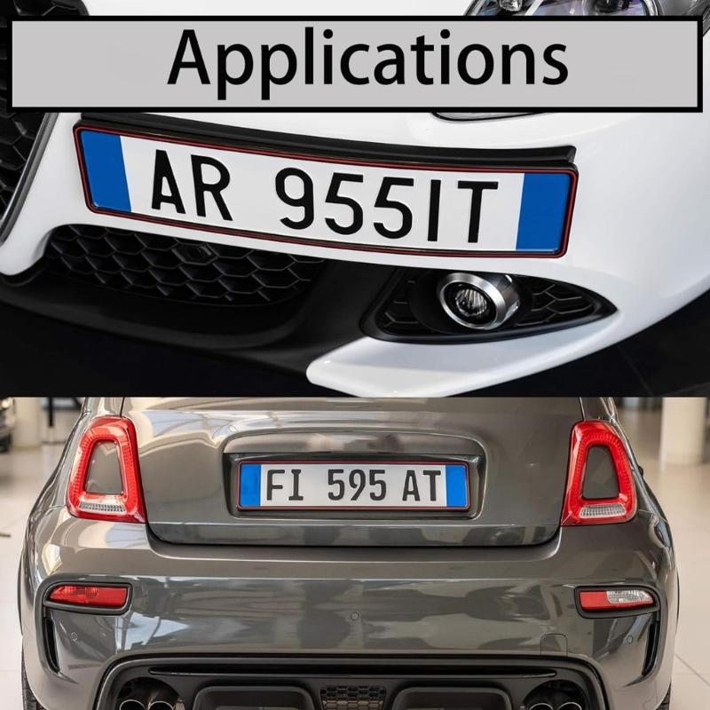 Number Plates Holder  Black License Plates Holder  Mount EU Standard License Plate Frame Cover Anticorrosions Holder