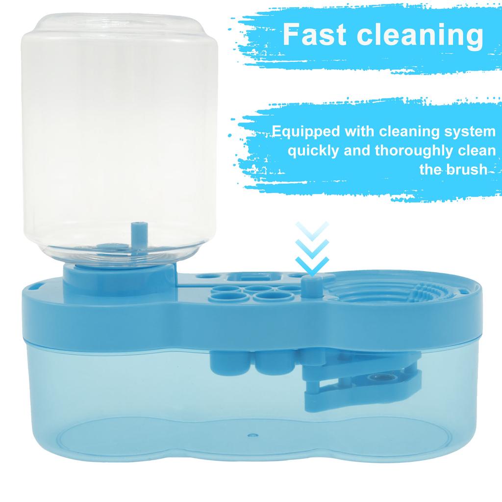Paint Brush Washer with Drain Button Automatic Water Circulation Watercolor Pen Clean Bucket Art Painting Brush Cleaning Tool