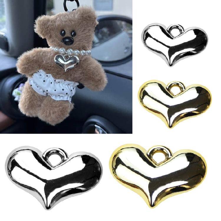 Versatile Heart Shaped Pendants Keychains Bracelet Accessories Jewelry Supplies