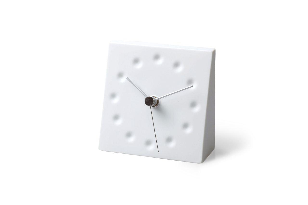 

Lemnos Drops Draw the Existence KC10-12 Analog Porcelain Table Clock, White, W116xH113xD50mm